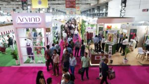 Stall layout at the FABRICS, ACCESSORIES, AND BEYOND (FAB) show is the largest Fair showcasing the entire Supply Chain to the Garment Manufacturers organised by The Clothing Manufacturers Association Of India (CMAI)