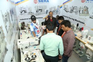 Sewing Machinery display at the FABRICS, ACCESSORIES, AND BEYOND (FAB) show is the largest Fair showcasing the entire Supply Chain to the Garment Manufacturers organised by The Clothing Manufacturers Association Of India (CMAI)